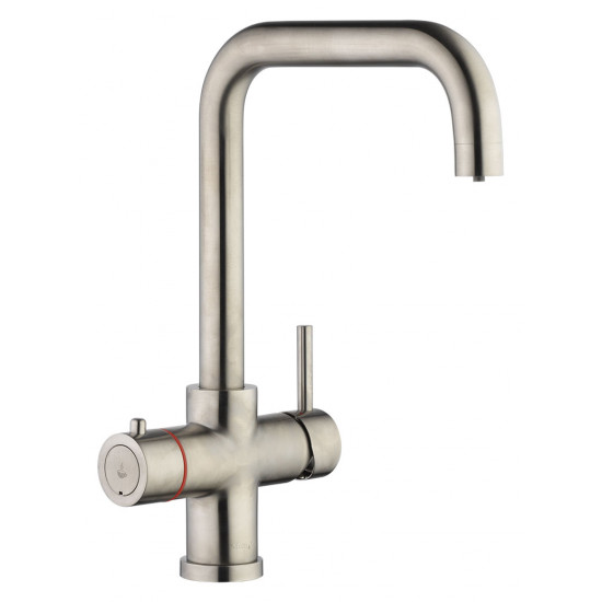 Multi-Tap Filtrete 3 in 1 Kokend Water Kraan geborsteld RVS - Haaks