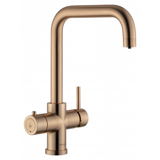 Multi-Tap Filtrete 3in1 Kokend Water Kraan Brushed Copper Gold - Haaks
